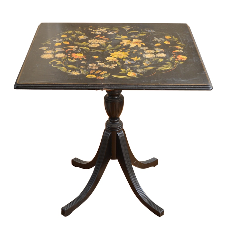 Neoclassic Style Table with Painted Top