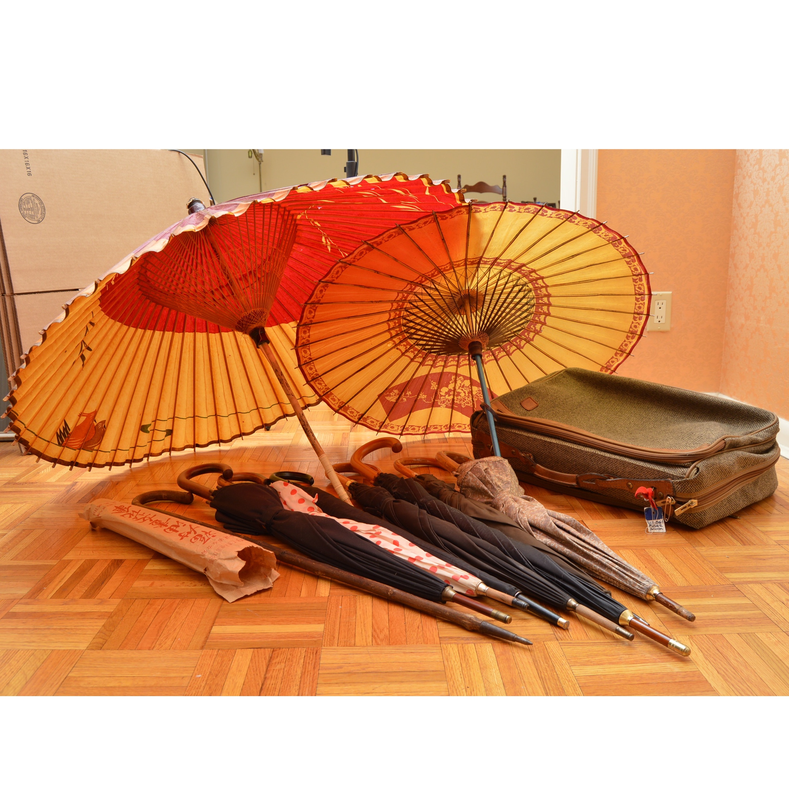 Umbrellas with Brooks Brothers and Hartman Luggage