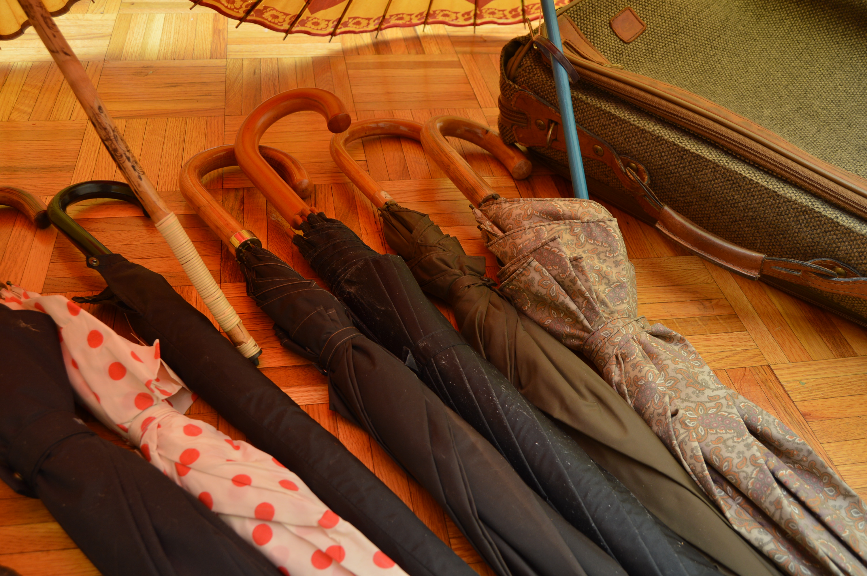 Umbrellas with Brooks Brothers and Hartman Luggage