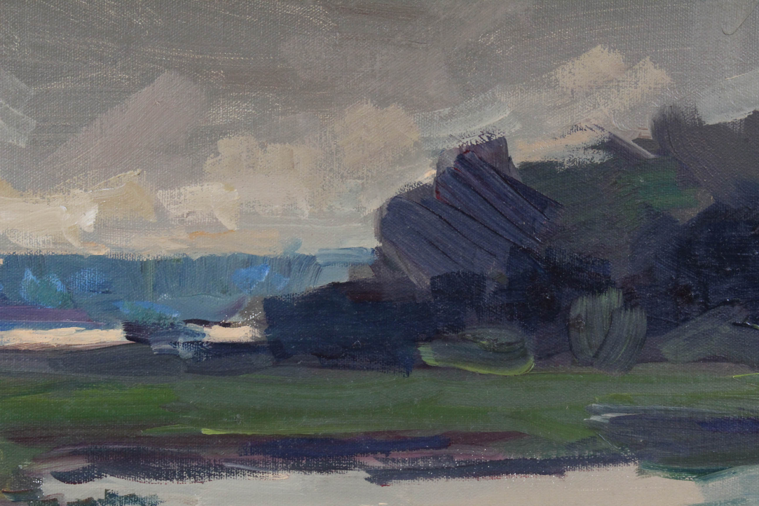 Grigory Stepanyants Oil Landscape Painting "Confederate Moon"