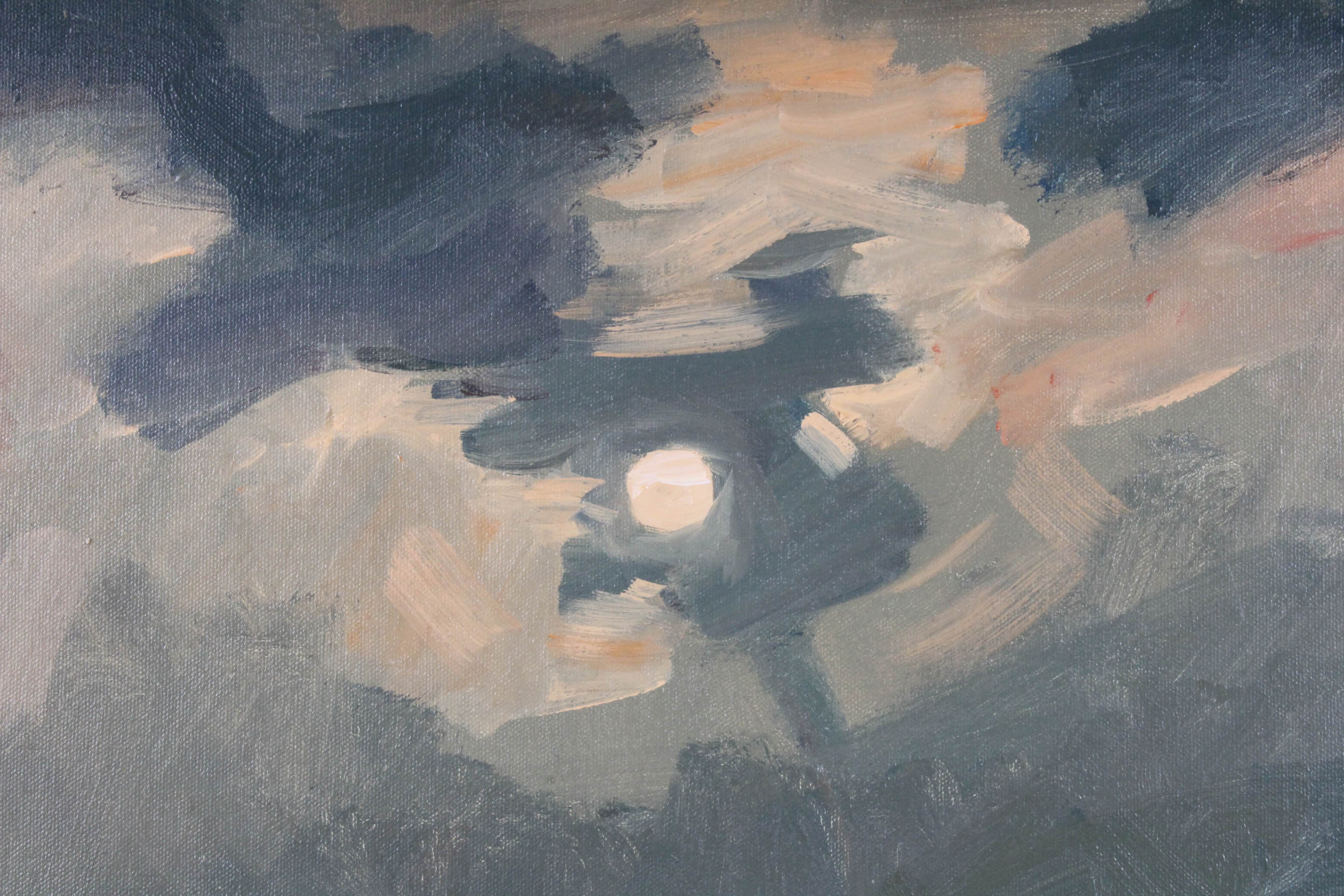 Grigory Stepanyants Oil Landscape Painting "Confederate Moon"