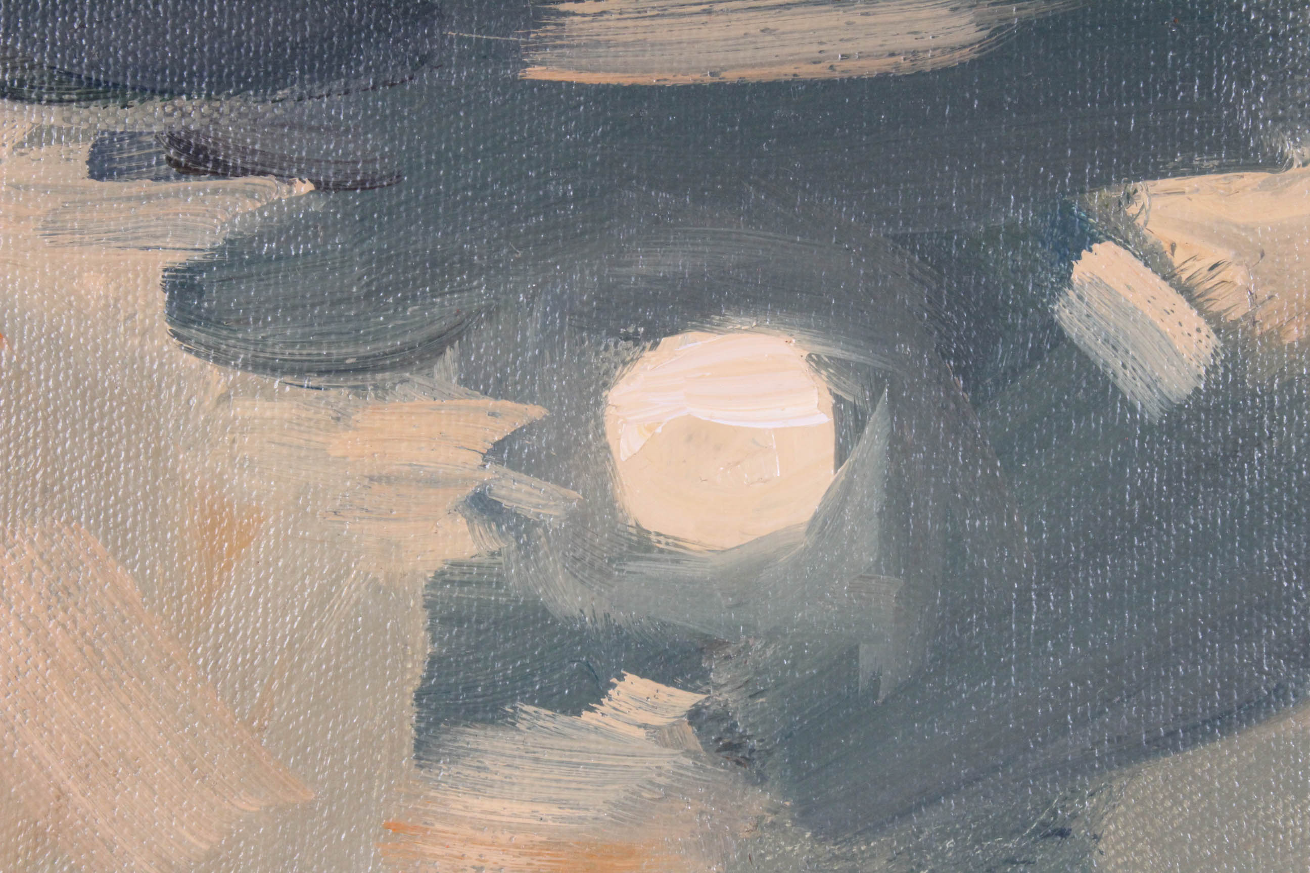 Grigory Stepanyants Oil Landscape Painting "Confederate Moon"