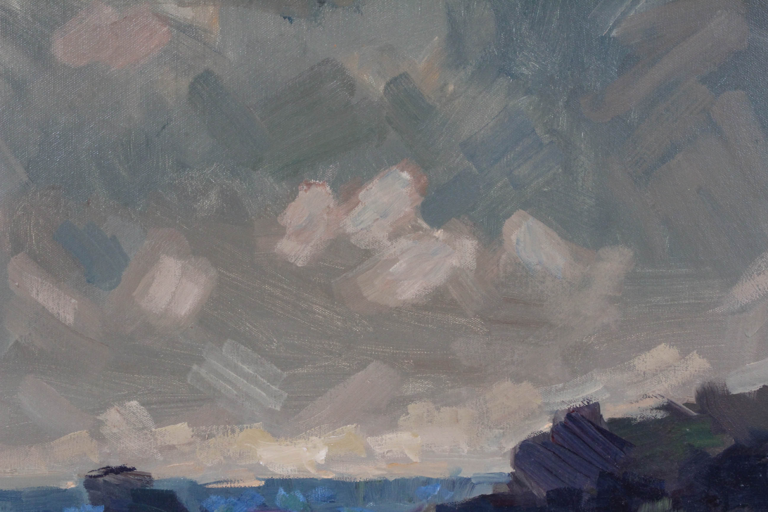 Grigory Stepanyants Oil Landscape Painting "Confederate Moon"