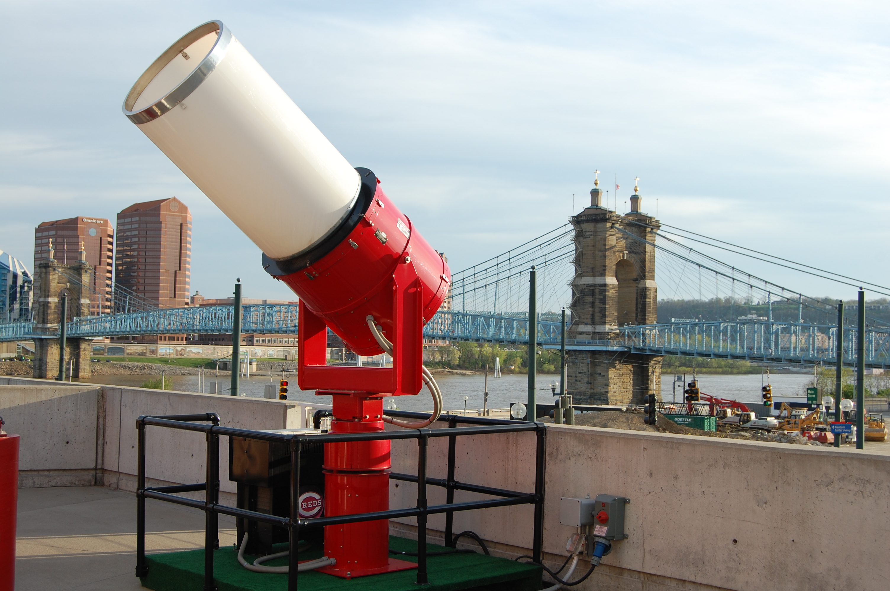 Cincinnati Reds Logo Spot Light Used At Great American Ball Park COA