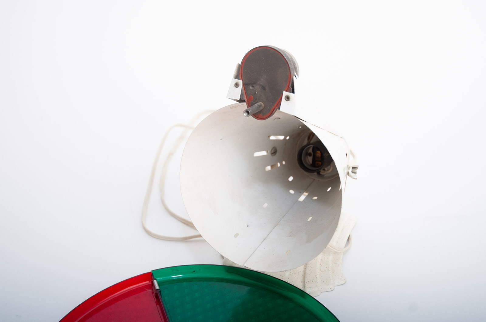 Vintage Compco Rotating Christmas Tree Light and Peco Aluminum Pom-Pom Tree