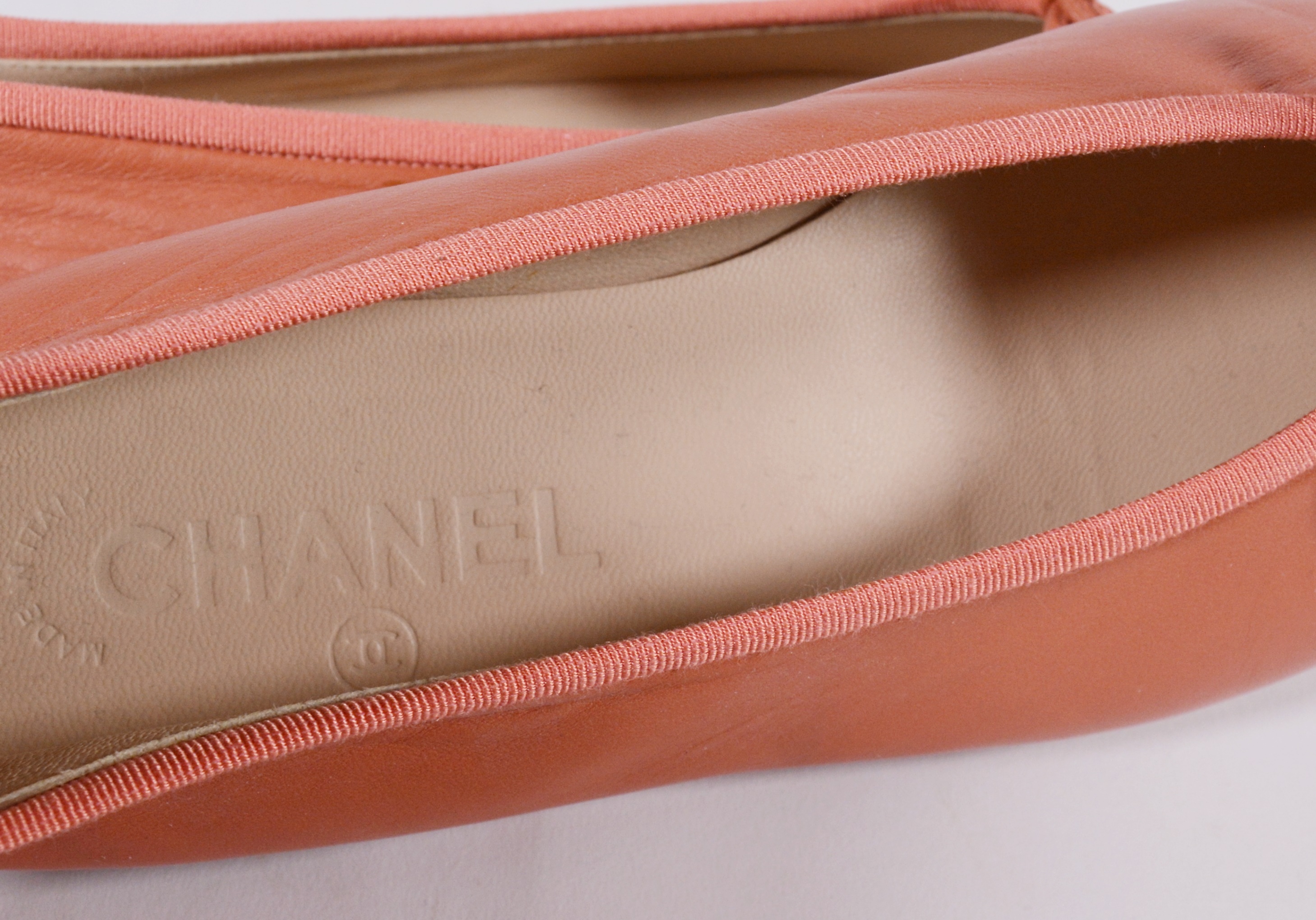 Chanel Designer Leather Flats with CC Logo