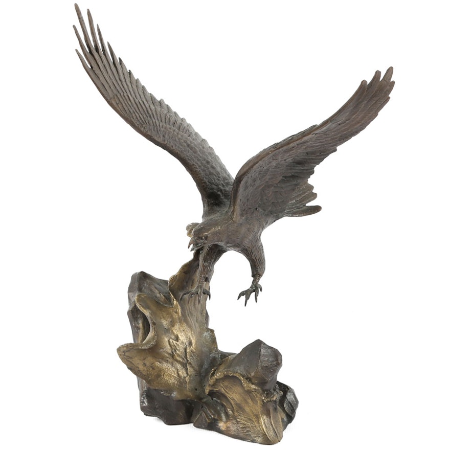 Ronald Van Ruyckevelt Bronze Eagle Statuette
