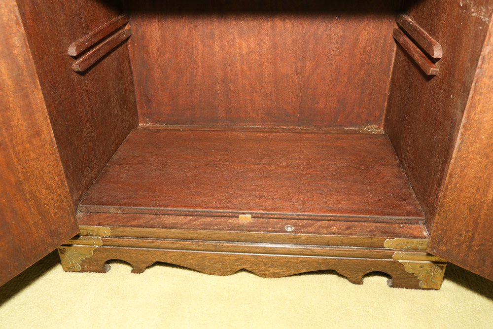 Vintage Korean Figured Hardwood Side Cabinet by Yu Sung Furniture Co., Inc.