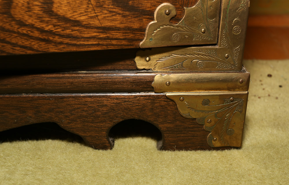 Vintage Korean Figured Hardwood Side Cabinet by Yu Sung Furniture Co., Inc.