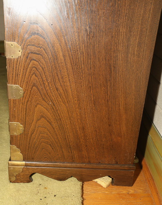 Vintage Korean Figured Hardwood Side Cabinet by Yu Sung Furniture Co., Inc.