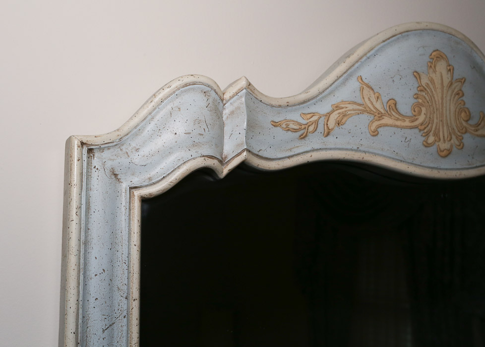 Vintage French Provincial Style Painted Dresser with Mirror by John Widdicomb