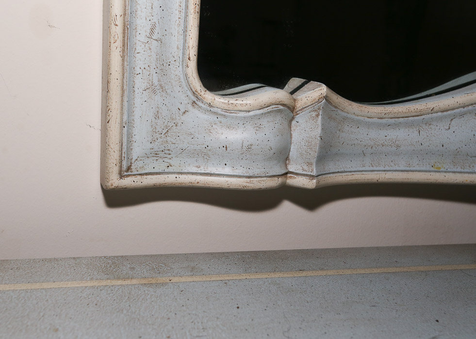 Vintage French Provincial Style Painted Dresser with Mirror by John Widdicomb