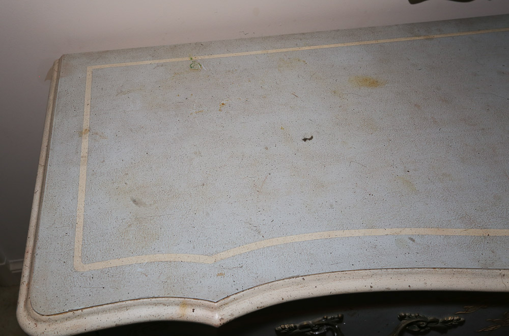 Vintage French Provincial Style Painted Dresser with Mirror by John Widdicomb