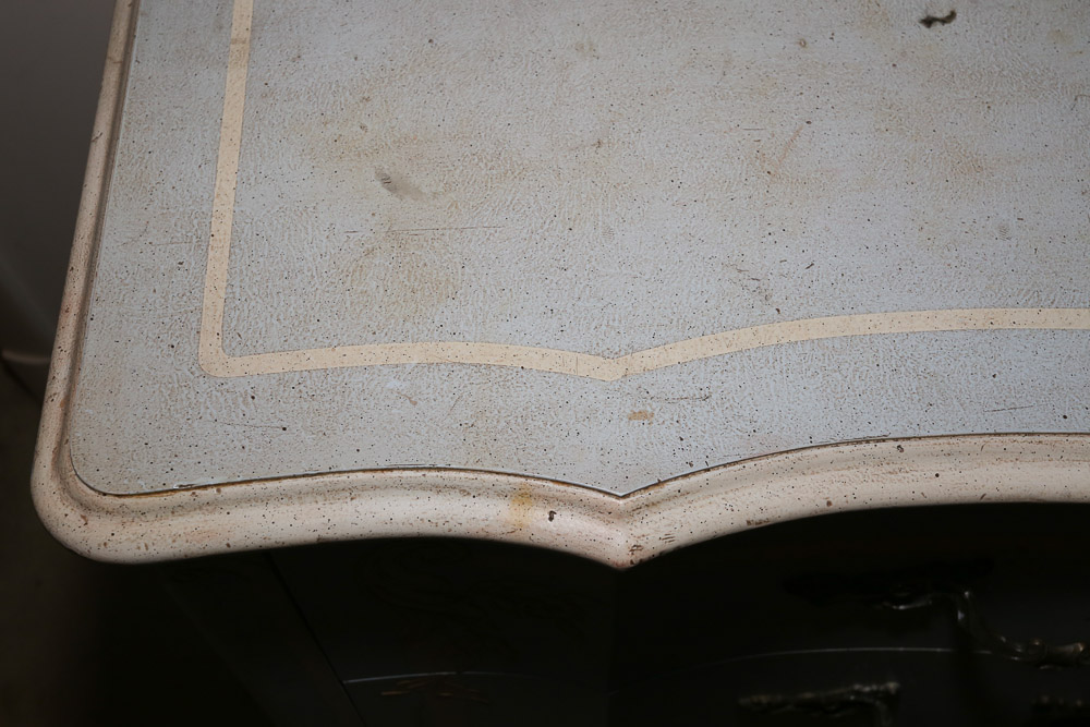 Vintage French Provincial Style Painted Dresser with Mirror by John Widdicomb