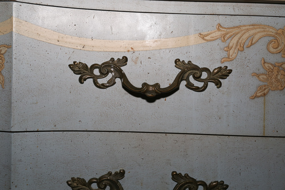 Vintage French Provincial Style Painted Dresser with Mirror by John Widdicomb