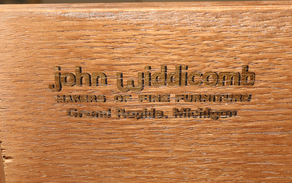 Vintage French Provincial Style Painted Dresser with Mirror by John Widdicomb