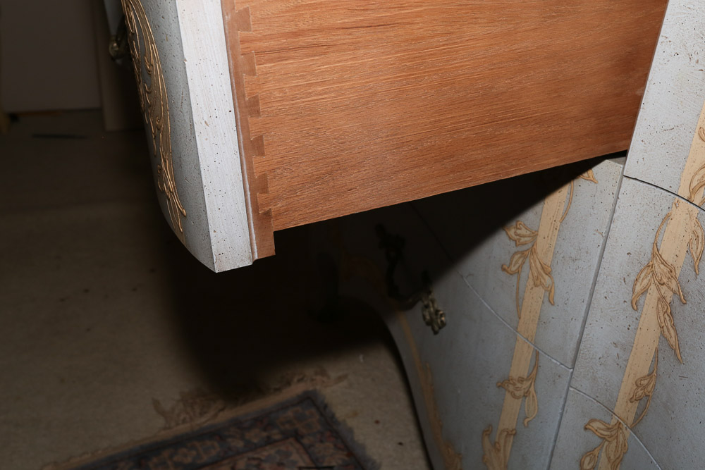 Vintage French Provincial Style Painted Dresser with Mirror by John Widdicomb