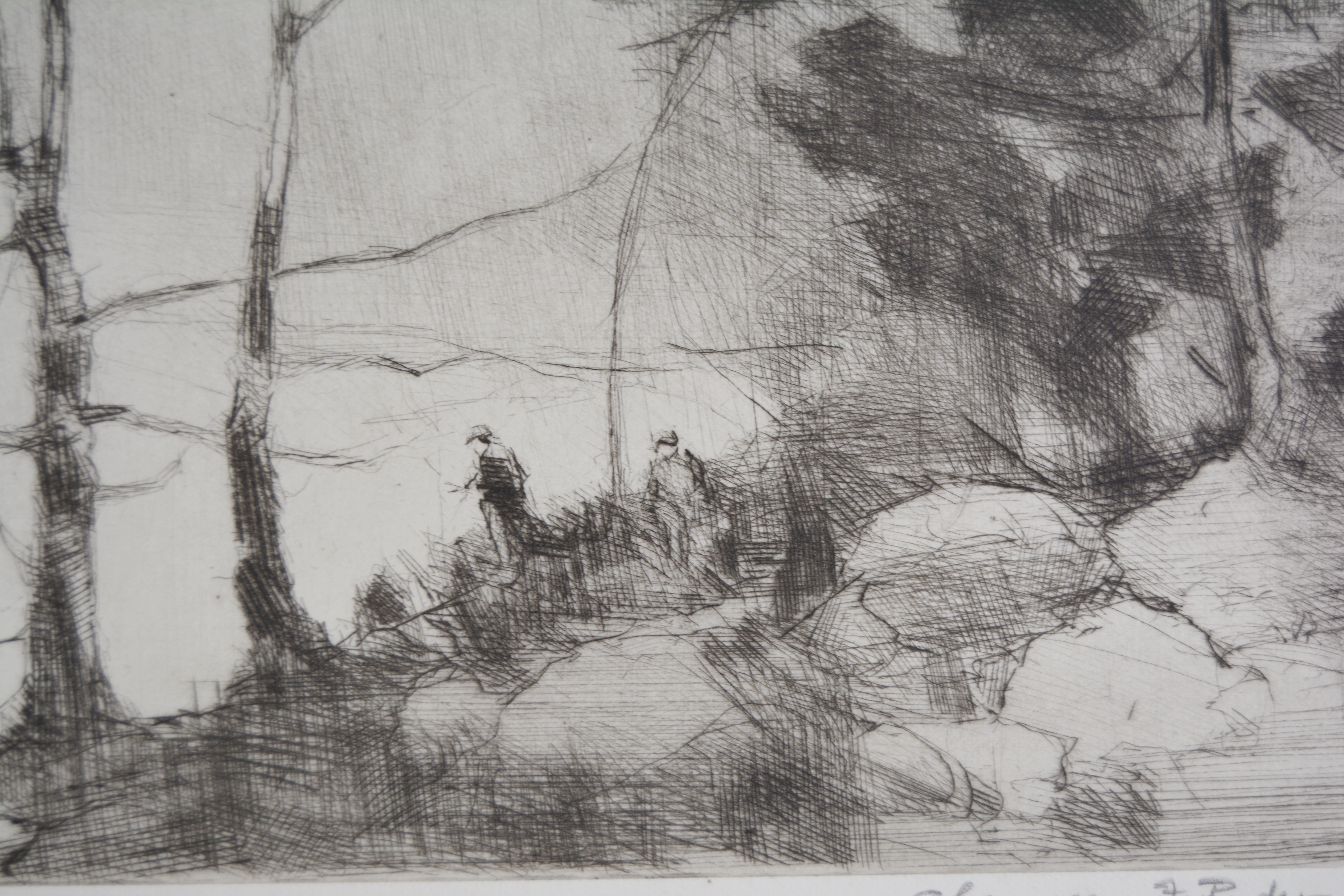 Chauncey Foster Ryder Etching "Autumn Holiday"