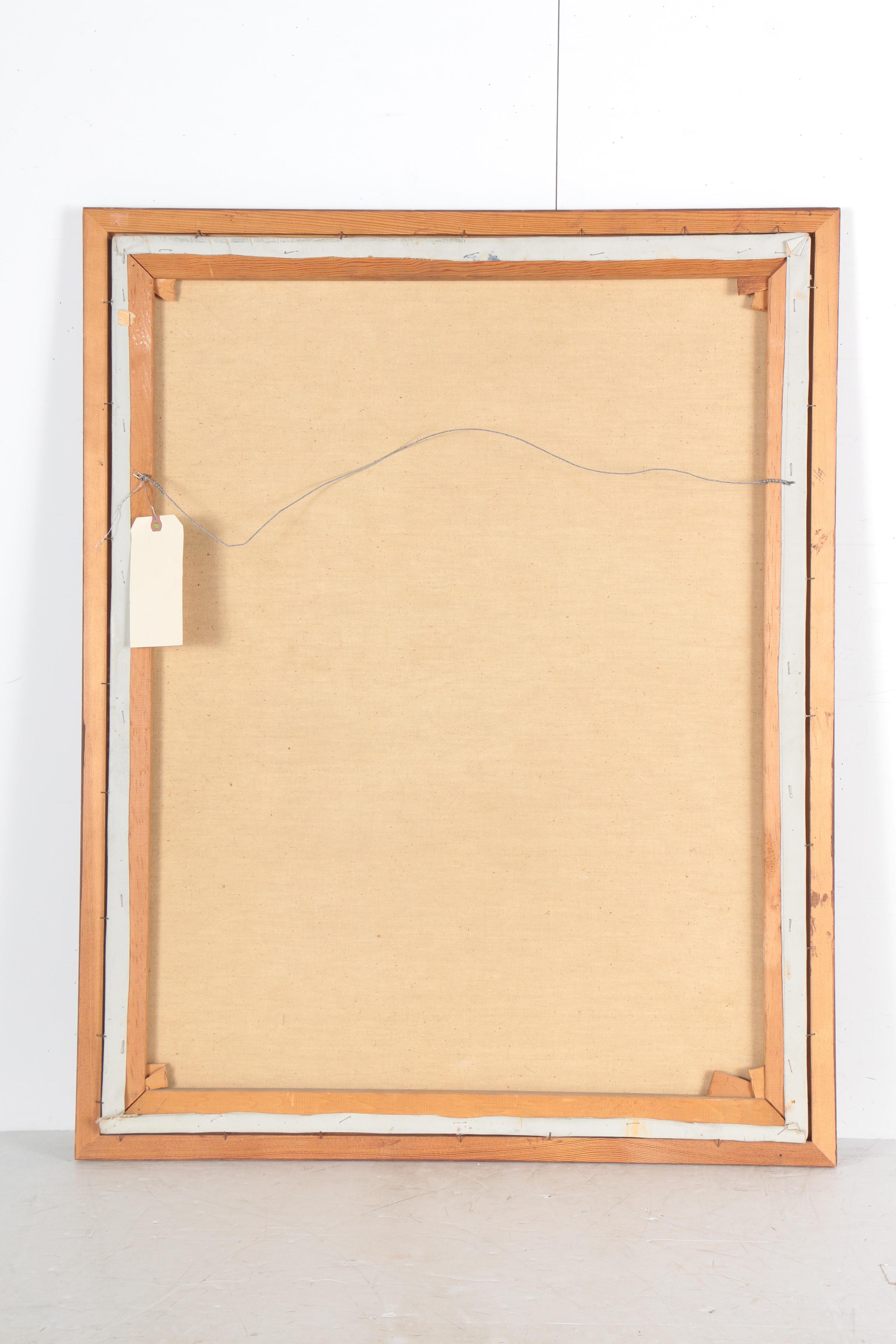 John A. Evans Oil Painting of European Street