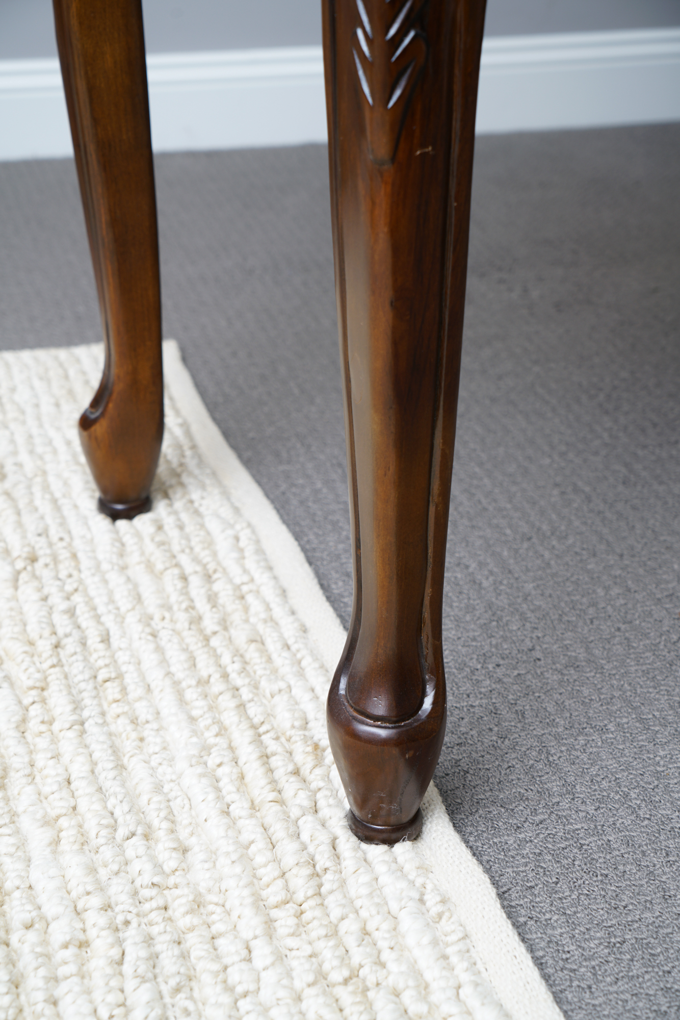 Chippendale Style Desk with Map Motif and Chair