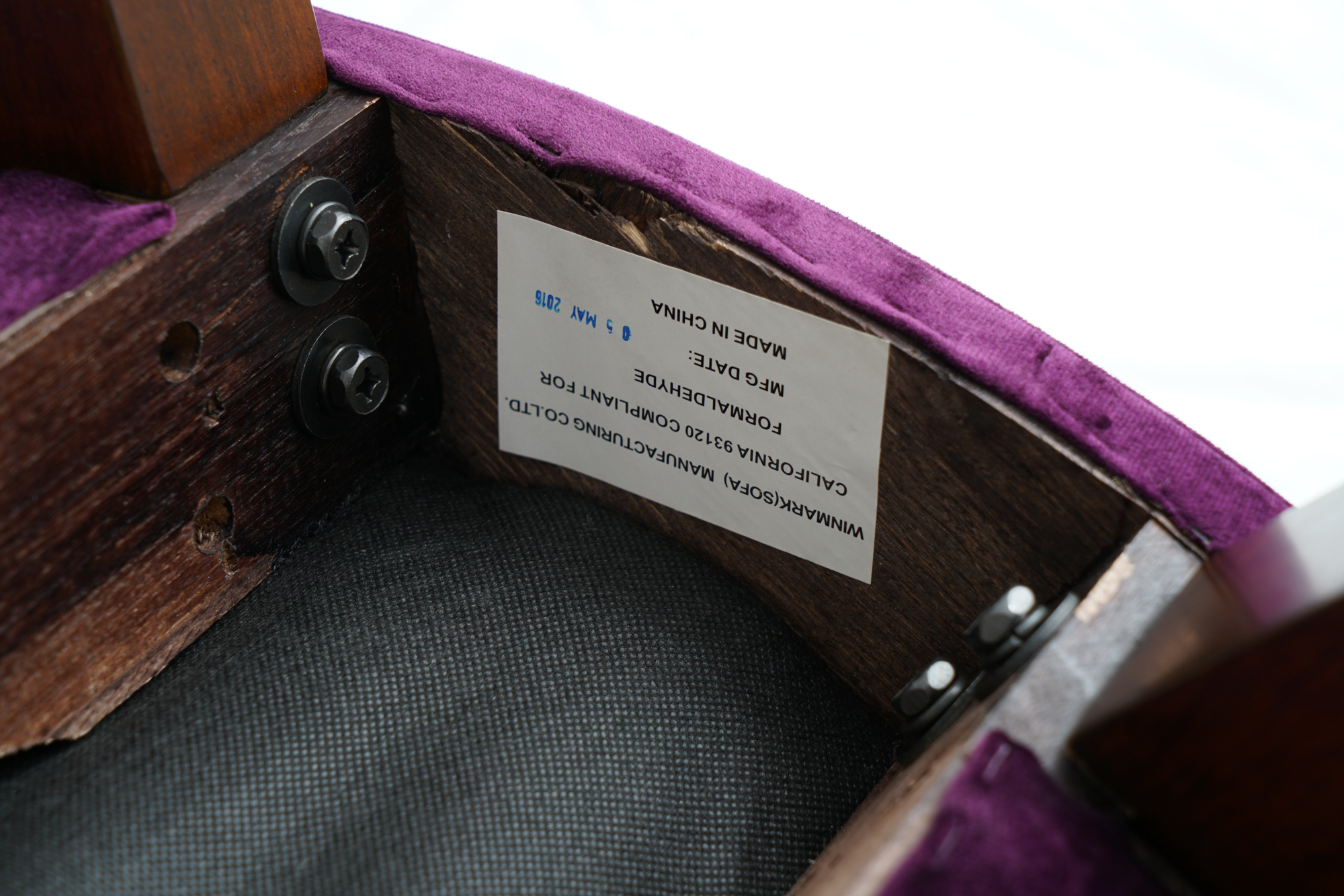 Modern Purple Lounge Chair with Ottoman