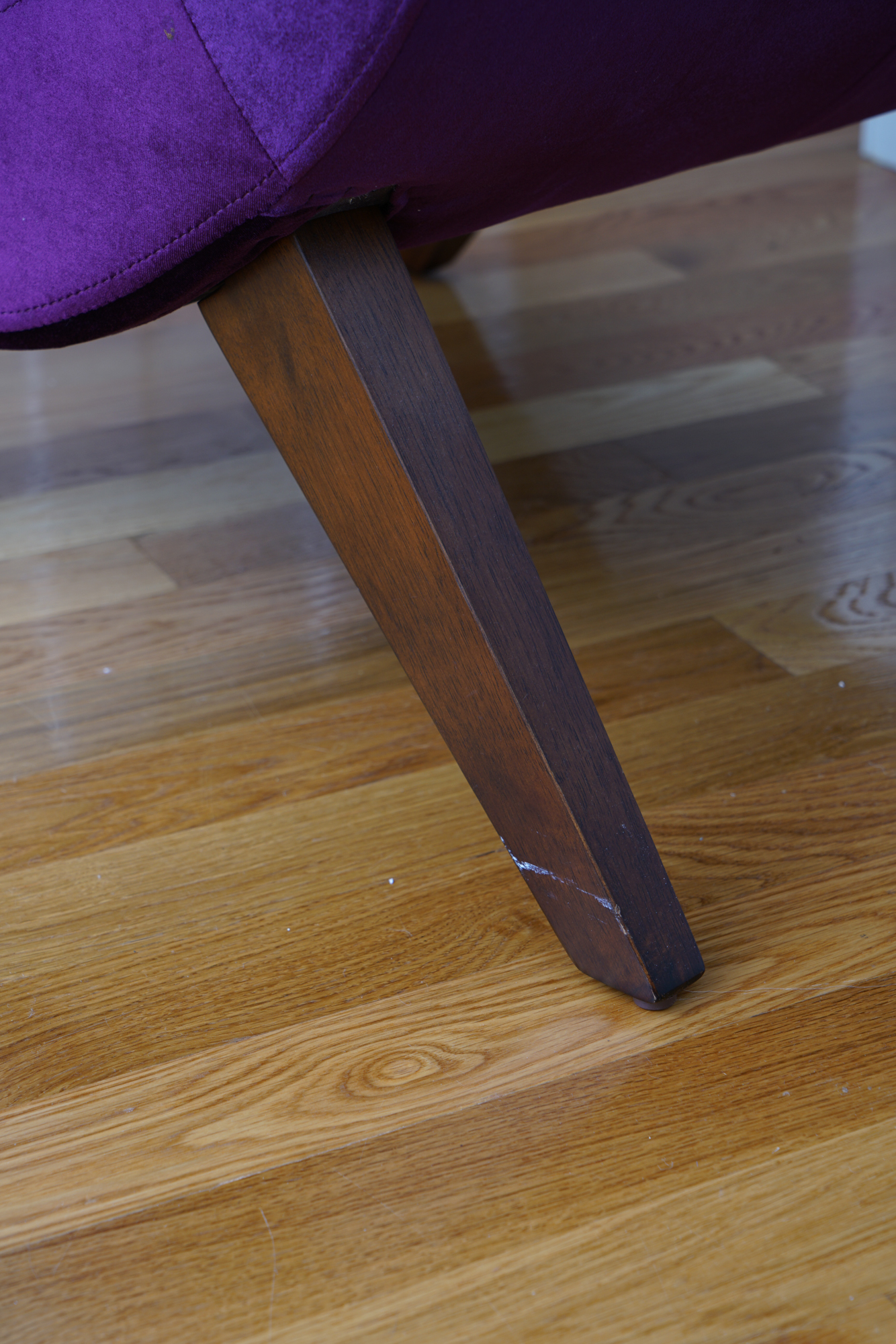 Modern Purple Lounge Chair with Ottoman