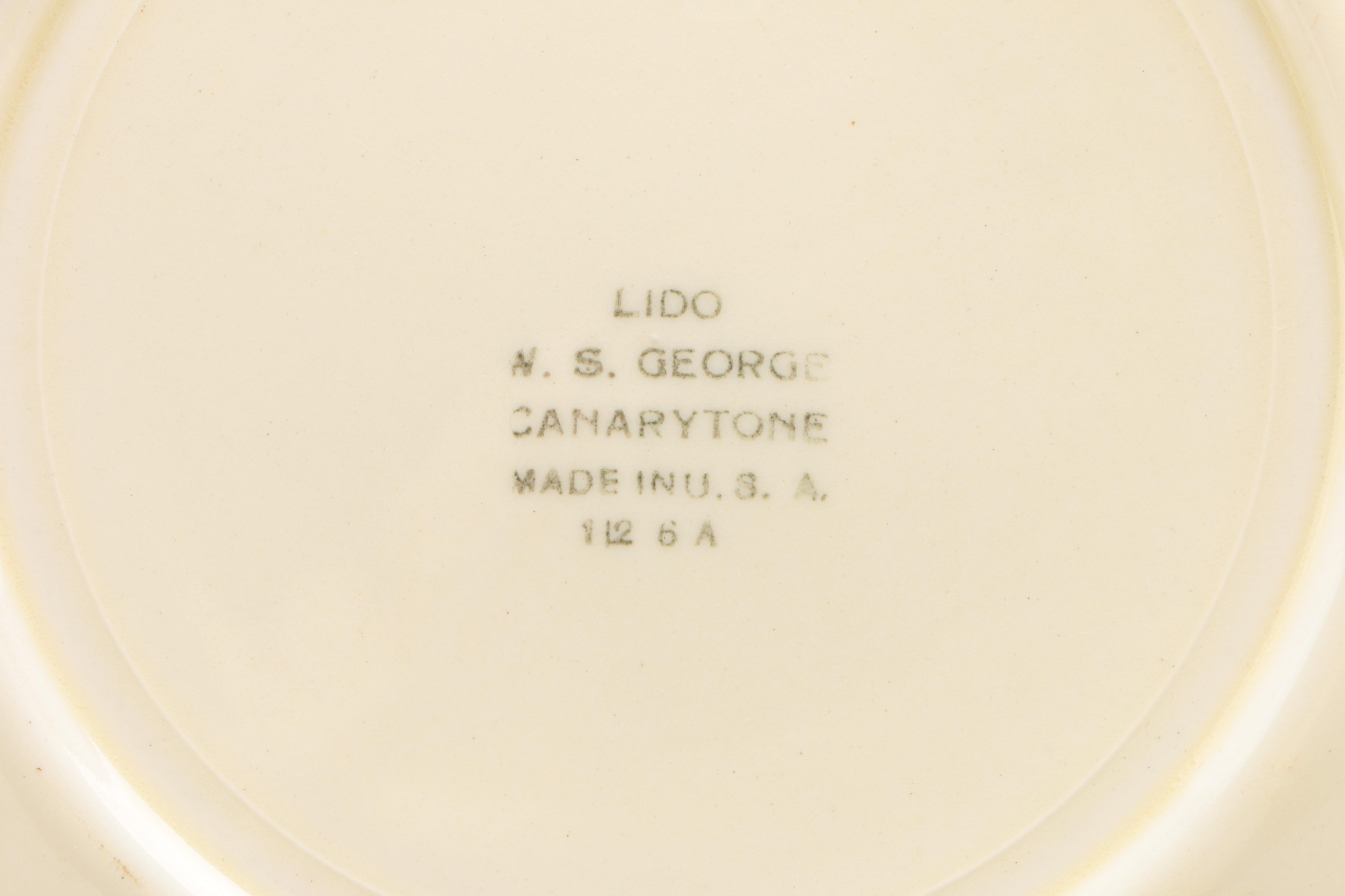 Vintage W. S. George "Lido" Dinnerware