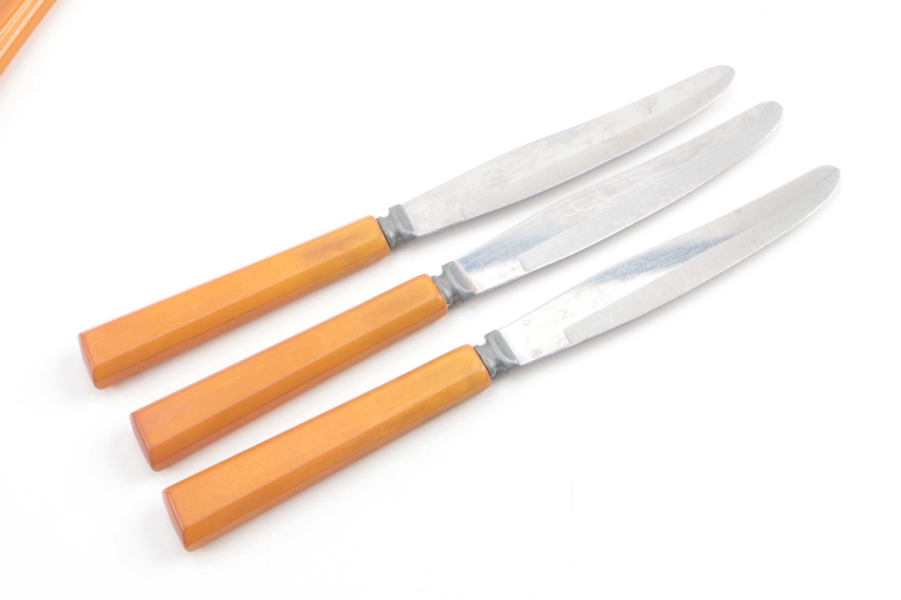 Vintage Bakelite Handled Flatware