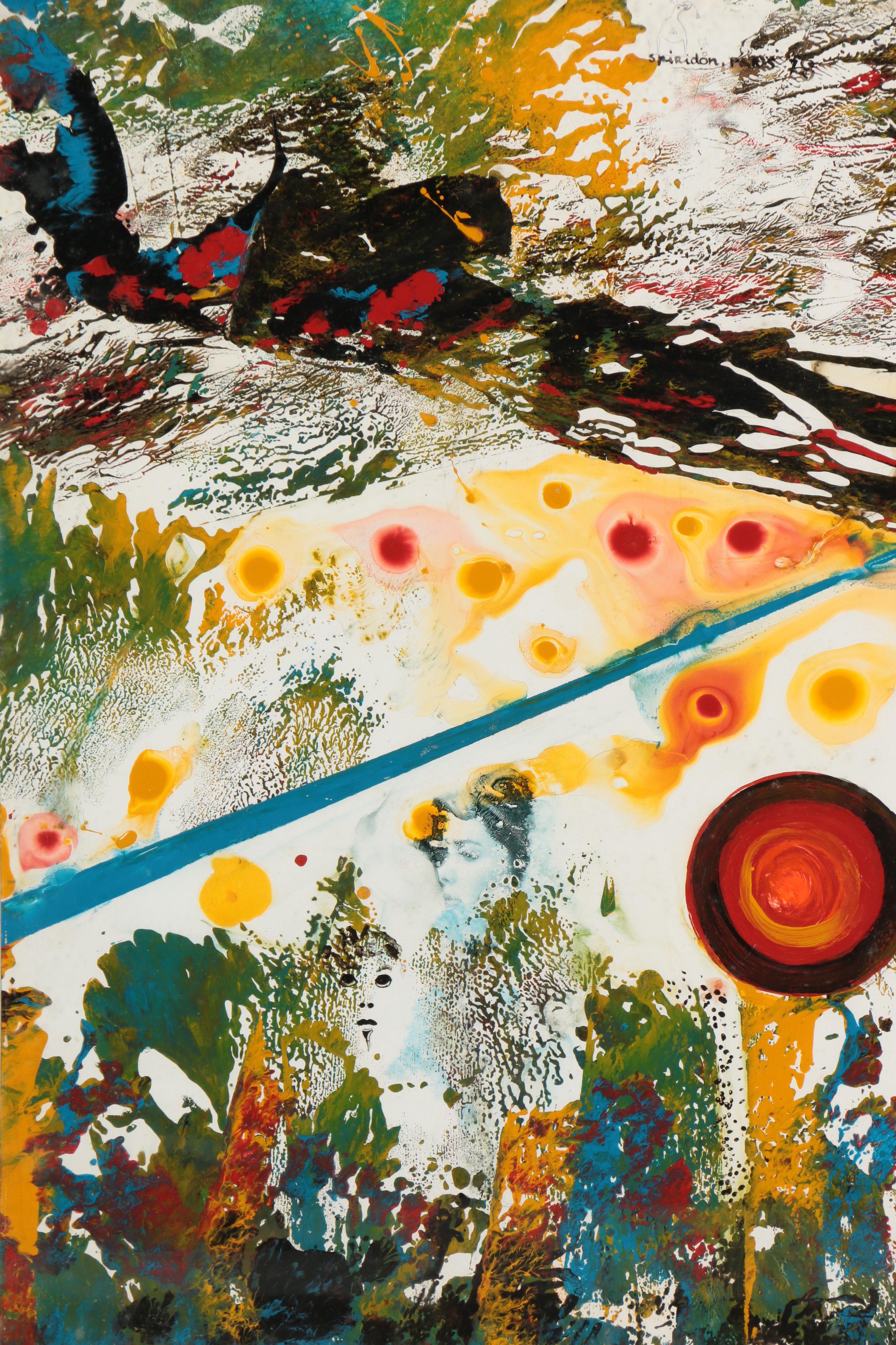 1978 François Mitic-Spiridon Mixed Media Painting