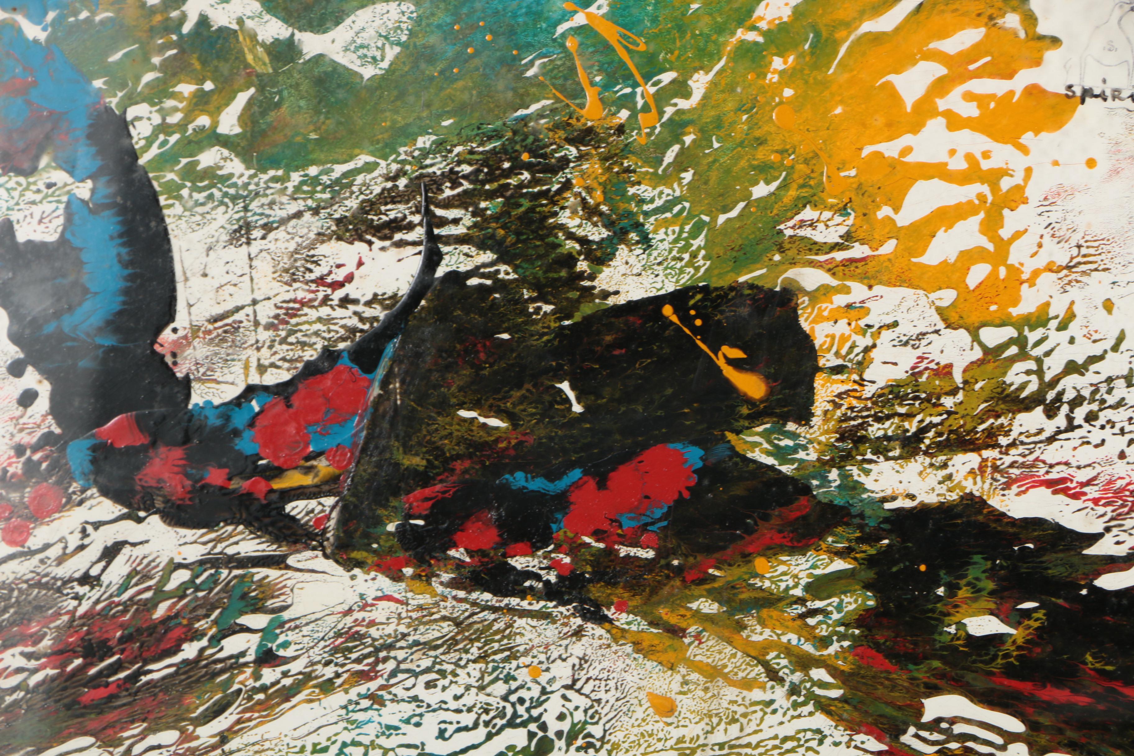 1978 François Mitic-Spiridon Mixed Media Painting