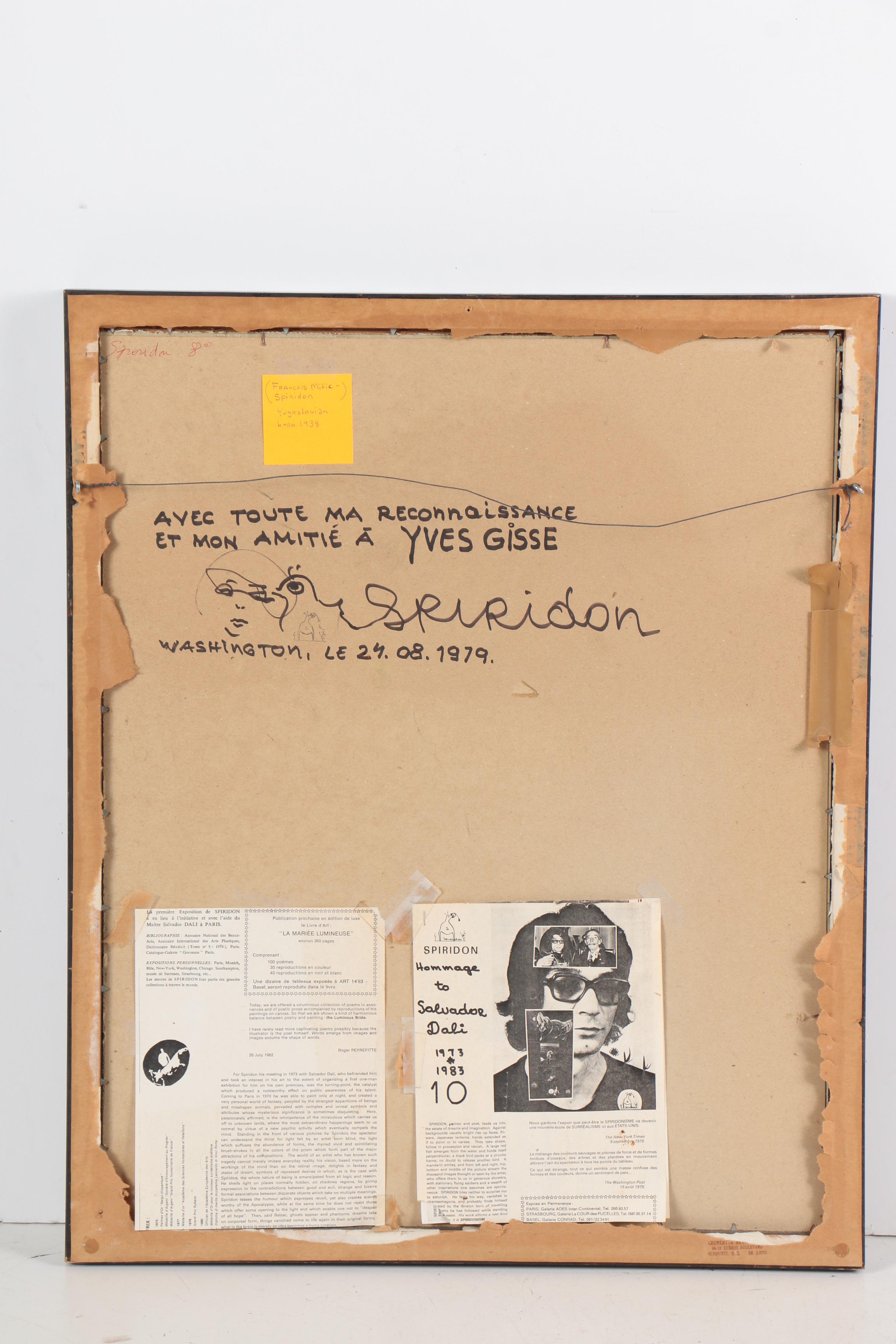 1978 François Mitic-Spiridon Mixed Media Painting