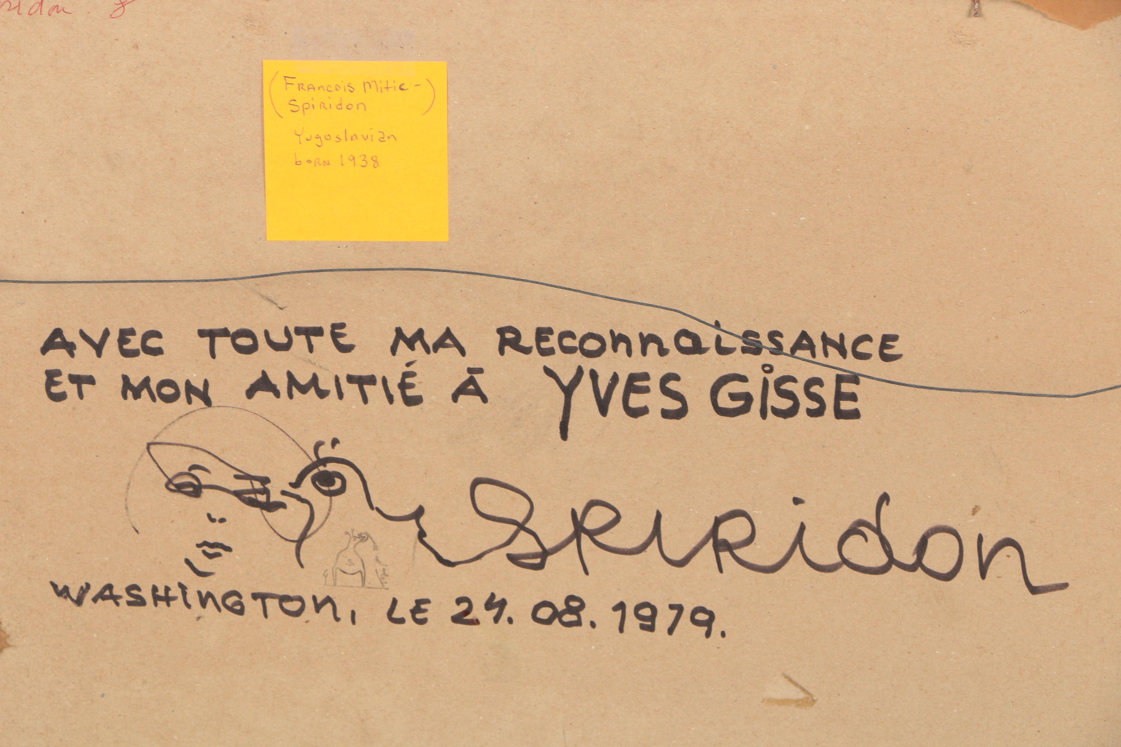 1978 François Mitic-Spiridon Mixed Media Painting