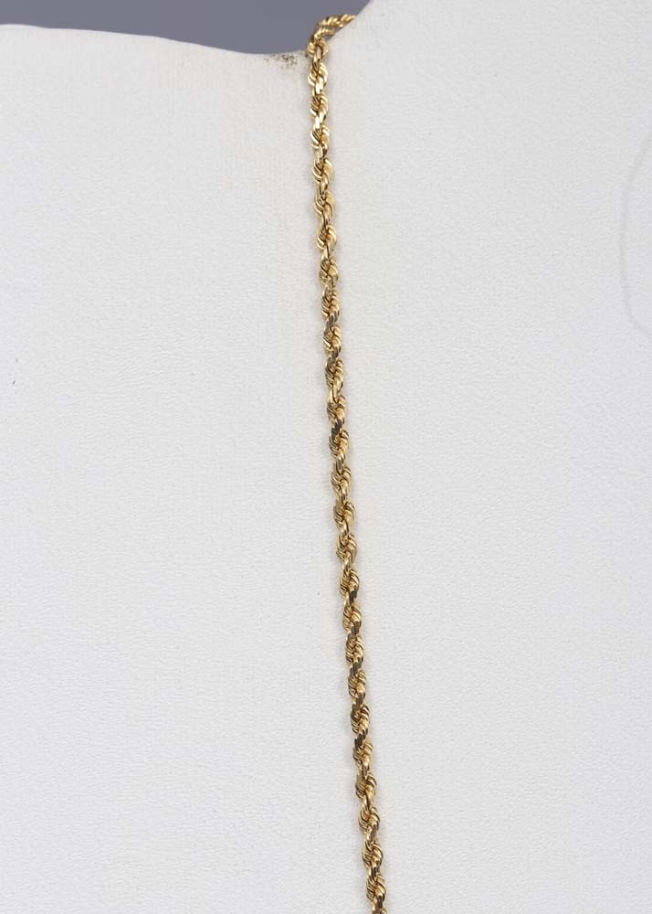 14K Yellow Gold Rope Necklace