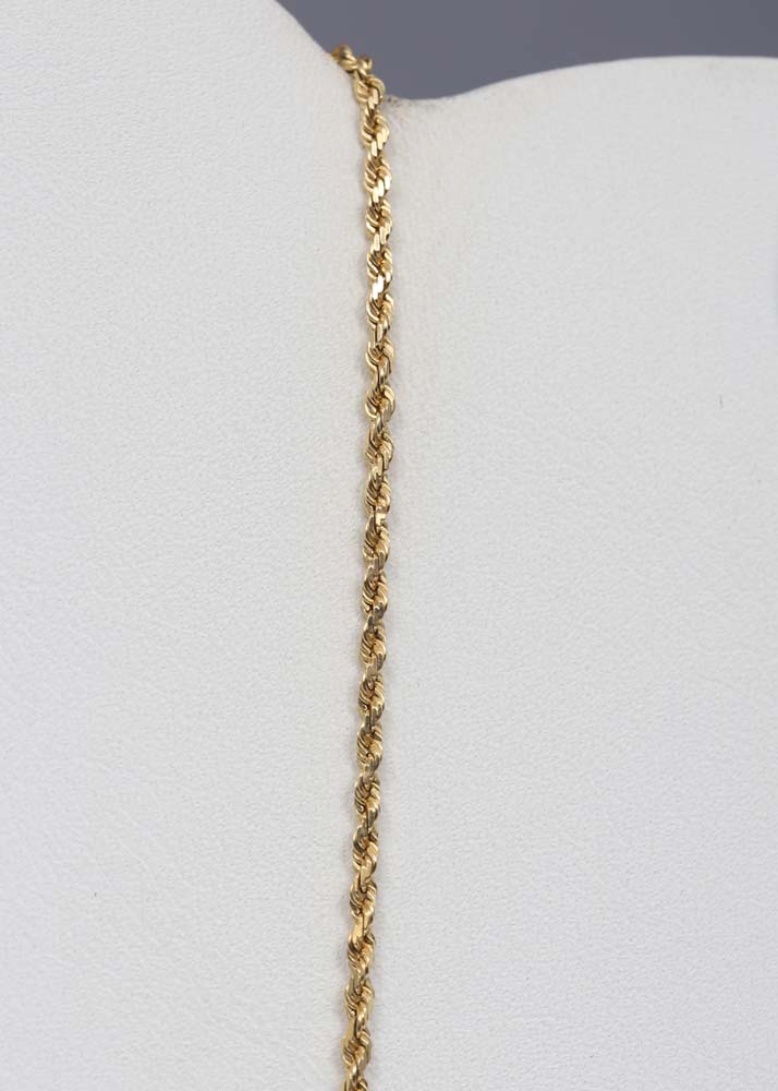 14K Yellow Gold Rope Necklace