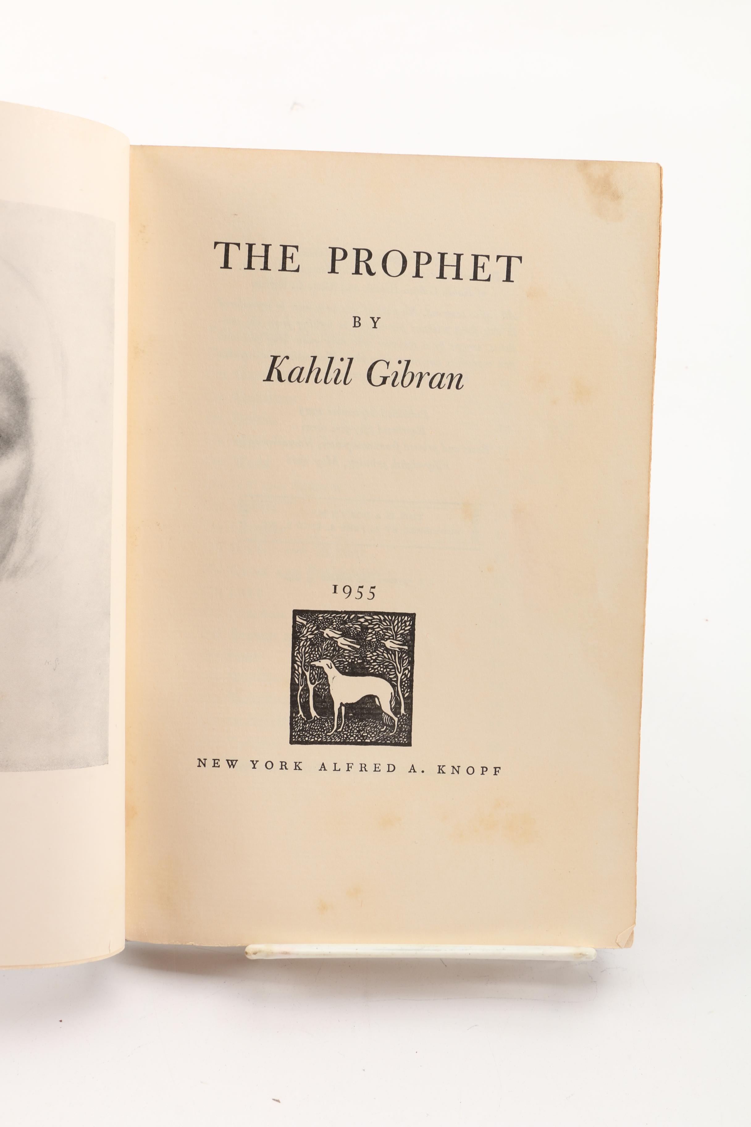 1955 "The Prophet" and 1929 "Sand and Foam" by Kahlil Gibran
