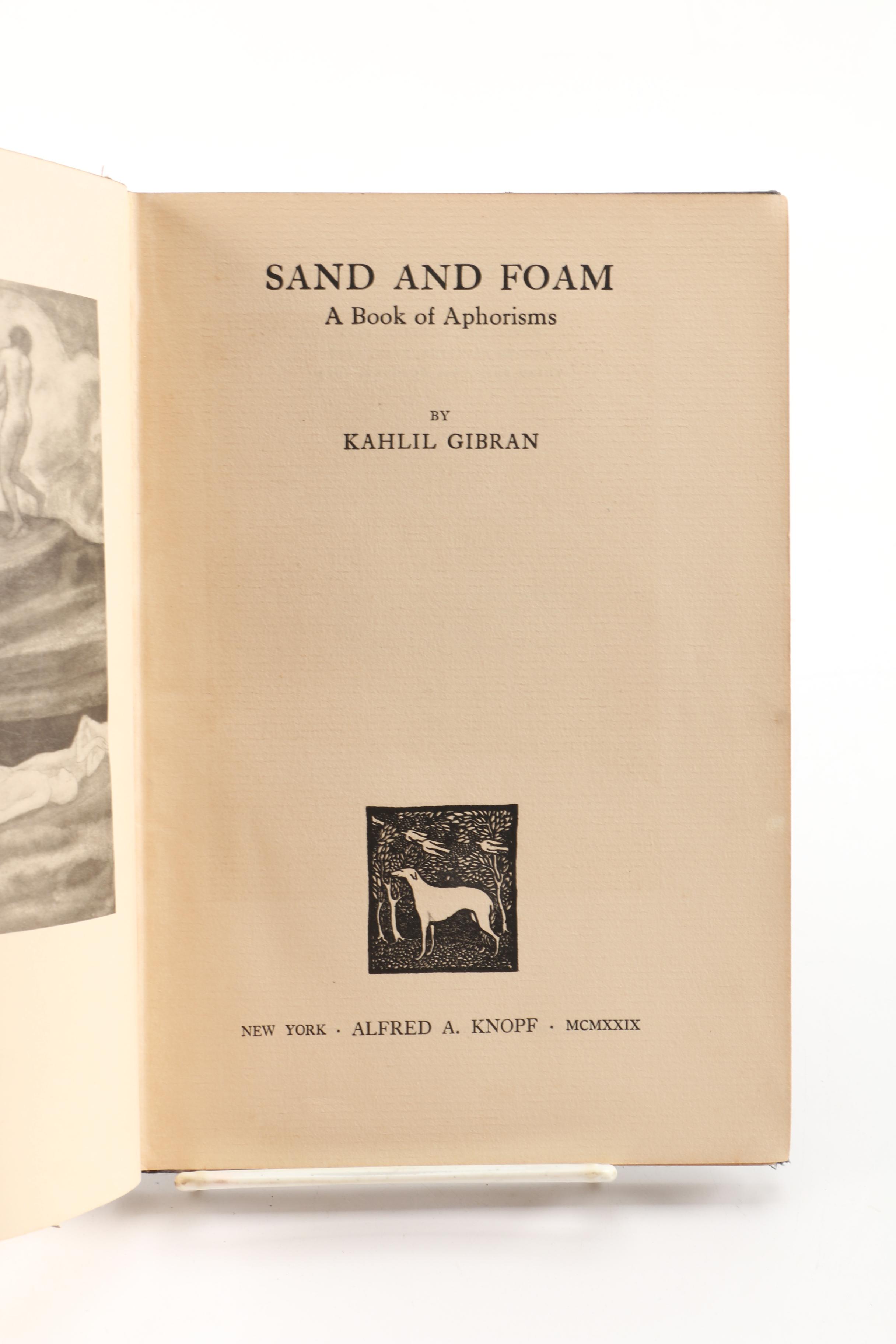 1955 "The Prophet" and 1929 "Sand and Foam" by Kahlil Gibran