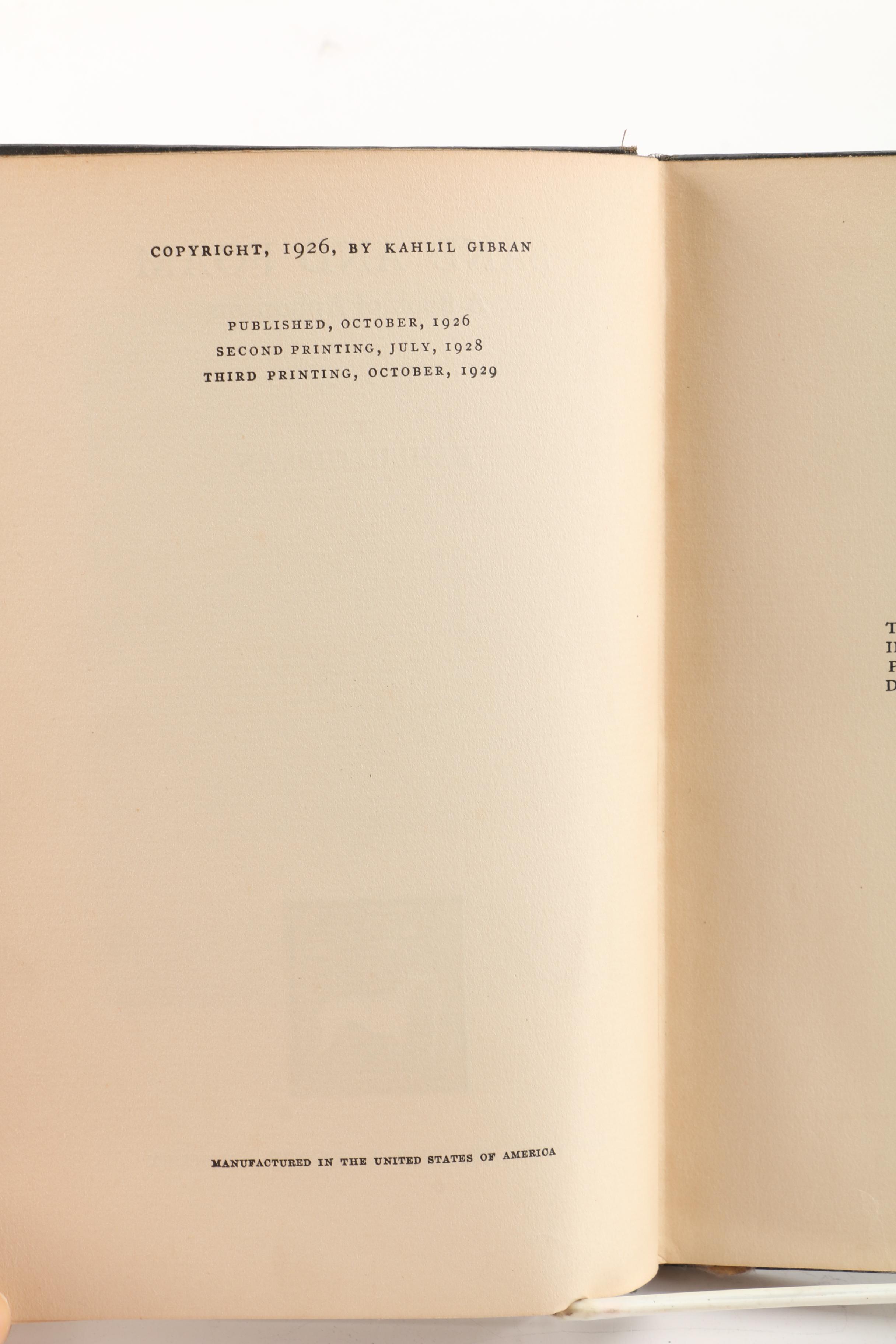 1955 "The Prophet" and 1929 "Sand and Foam" by Kahlil Gibran