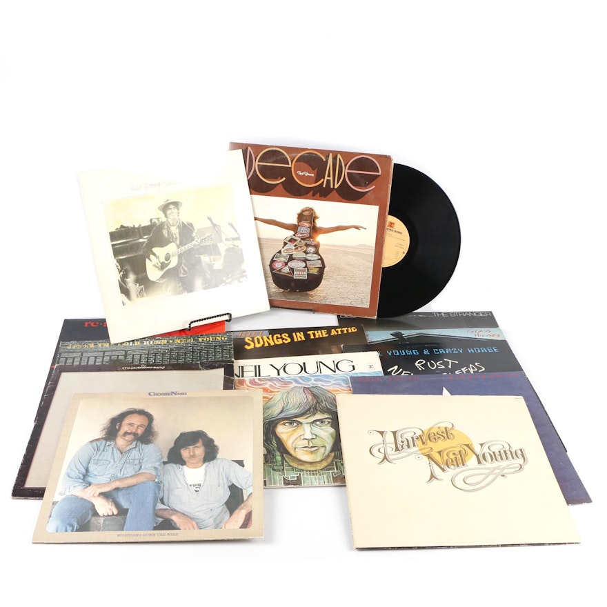 Billy Joel, Neil Young, Crosby-Nash and The Stills LP Records