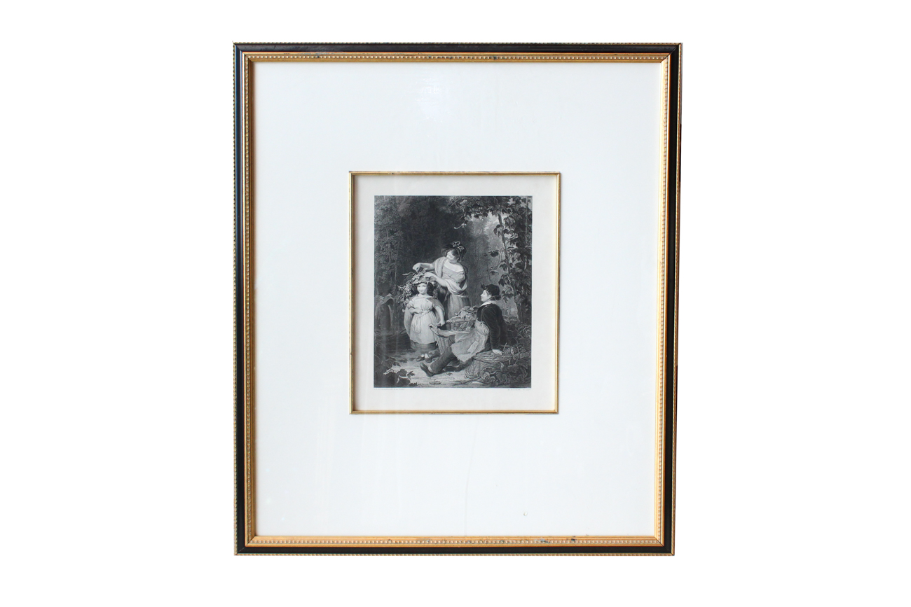 Antique W. F. Witherington "The Crown of Hops" Engraving