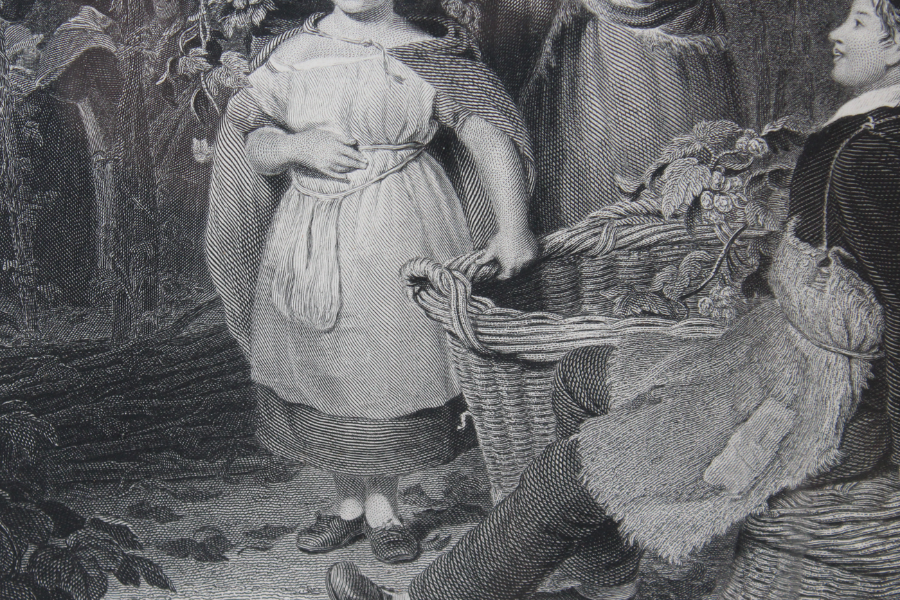 Antique W. F. Witherington "The Crown of Hops" Engraving