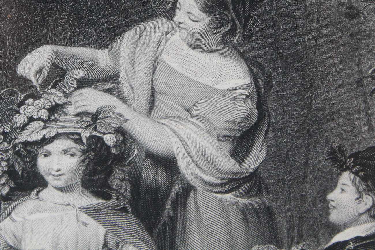 Antique W. F. Witherington "The Crown of Hops" Engraving