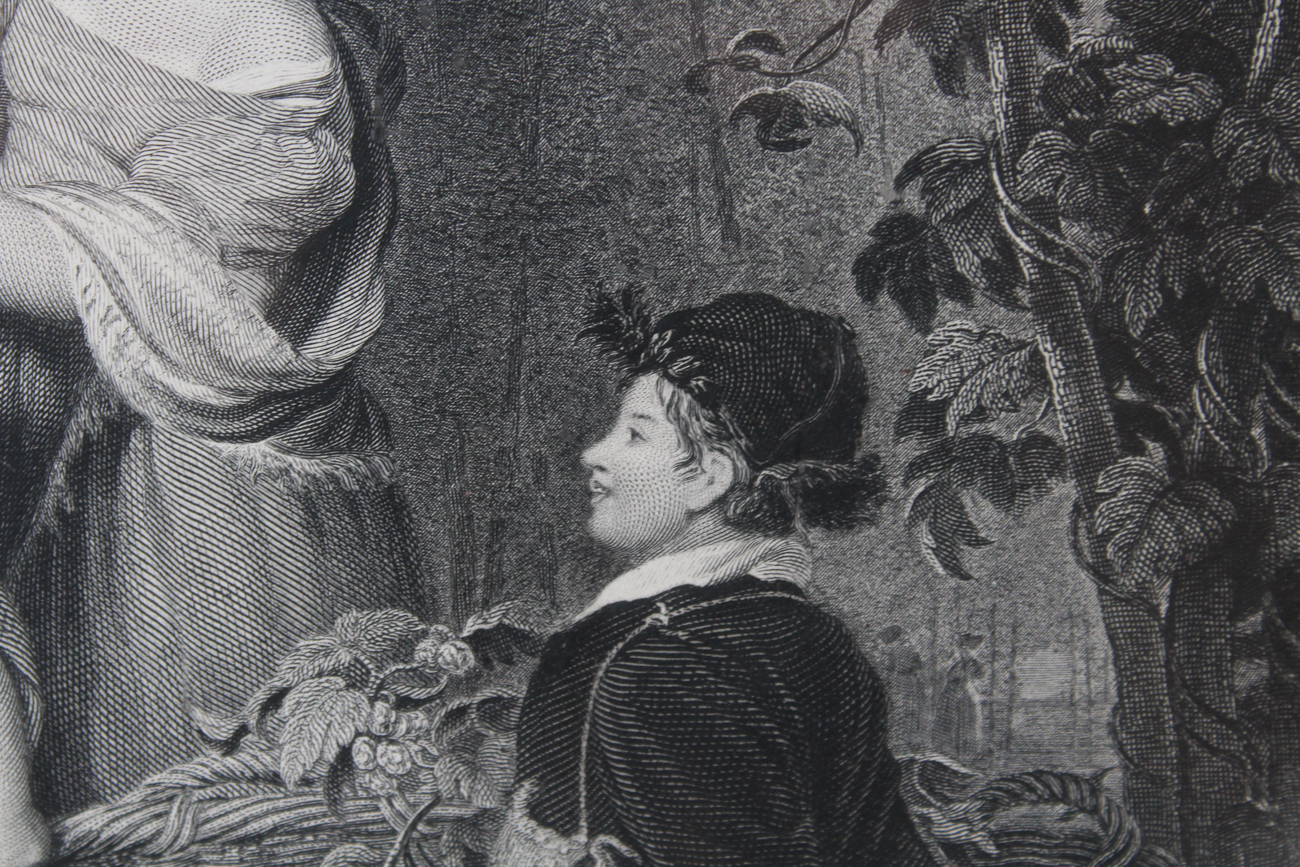 Antique W. F. Witherington "The Crown of Hops" Engraving