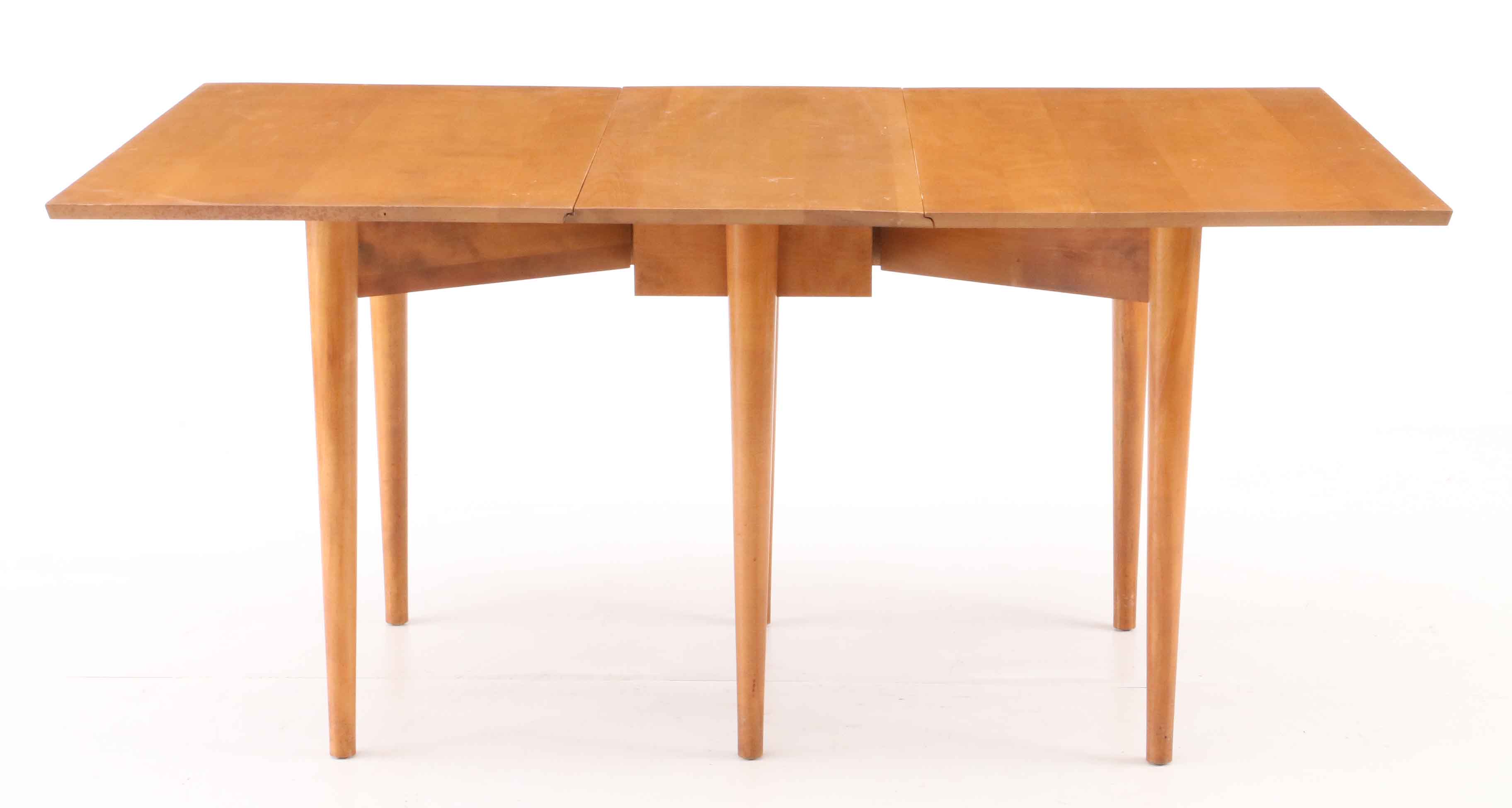 Mid Century Modern Maple Drop Leaf Table by Russel Wright for Conant Ball