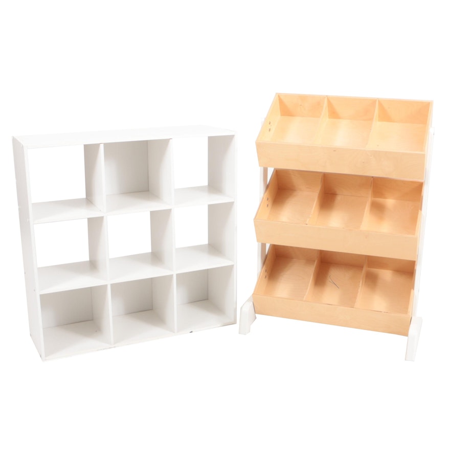 Oeuf Eco-Friendly "Toy Store" Storage System and Melamine Bookcase