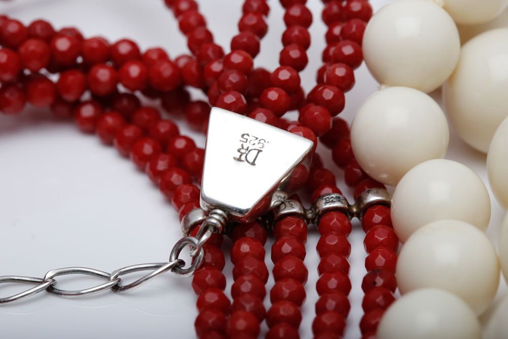 Beaded Necklace Collection Including Sterling Silver, Jasper and More