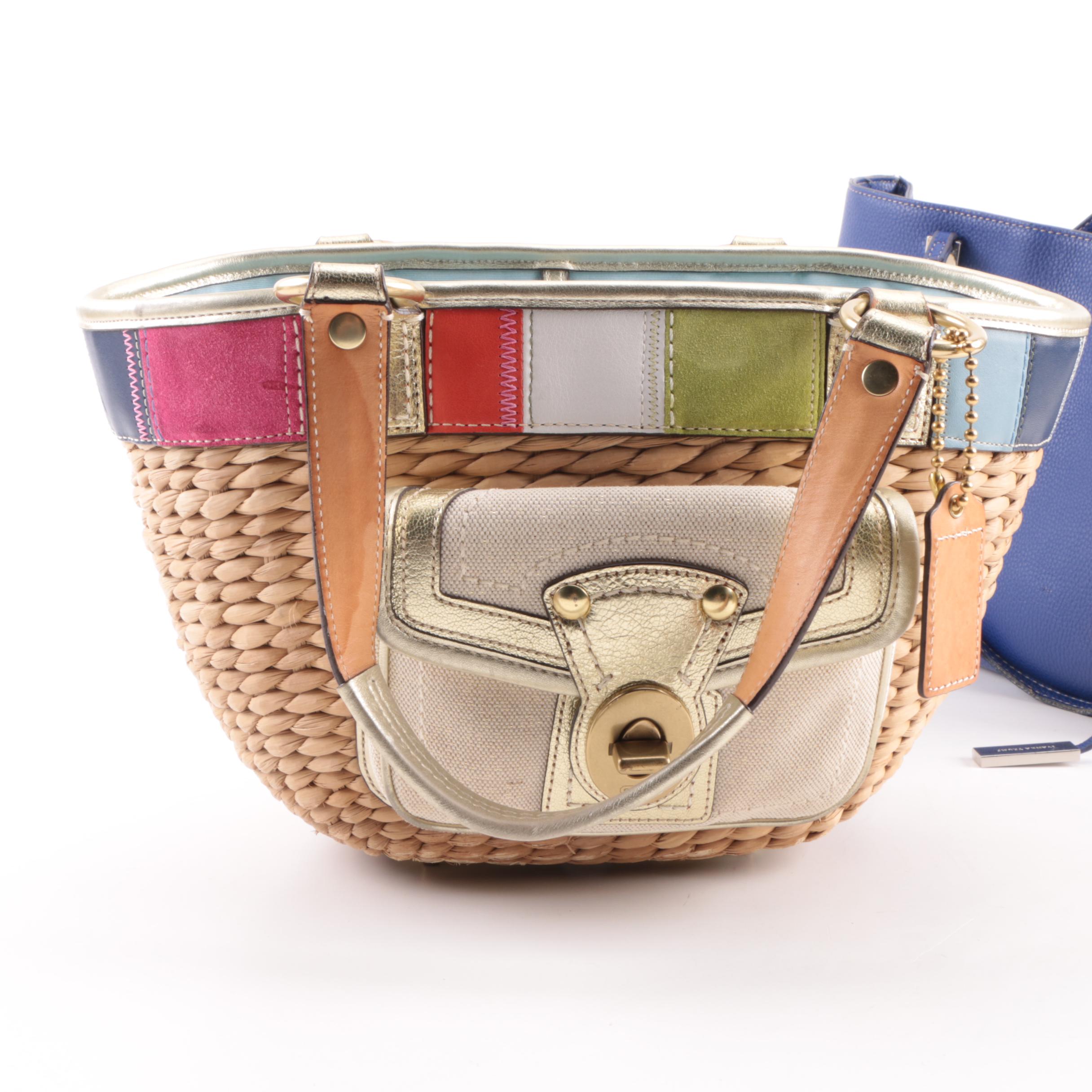 Coach Basket and Leah Patent Leather Totes with Others Including Lacoste