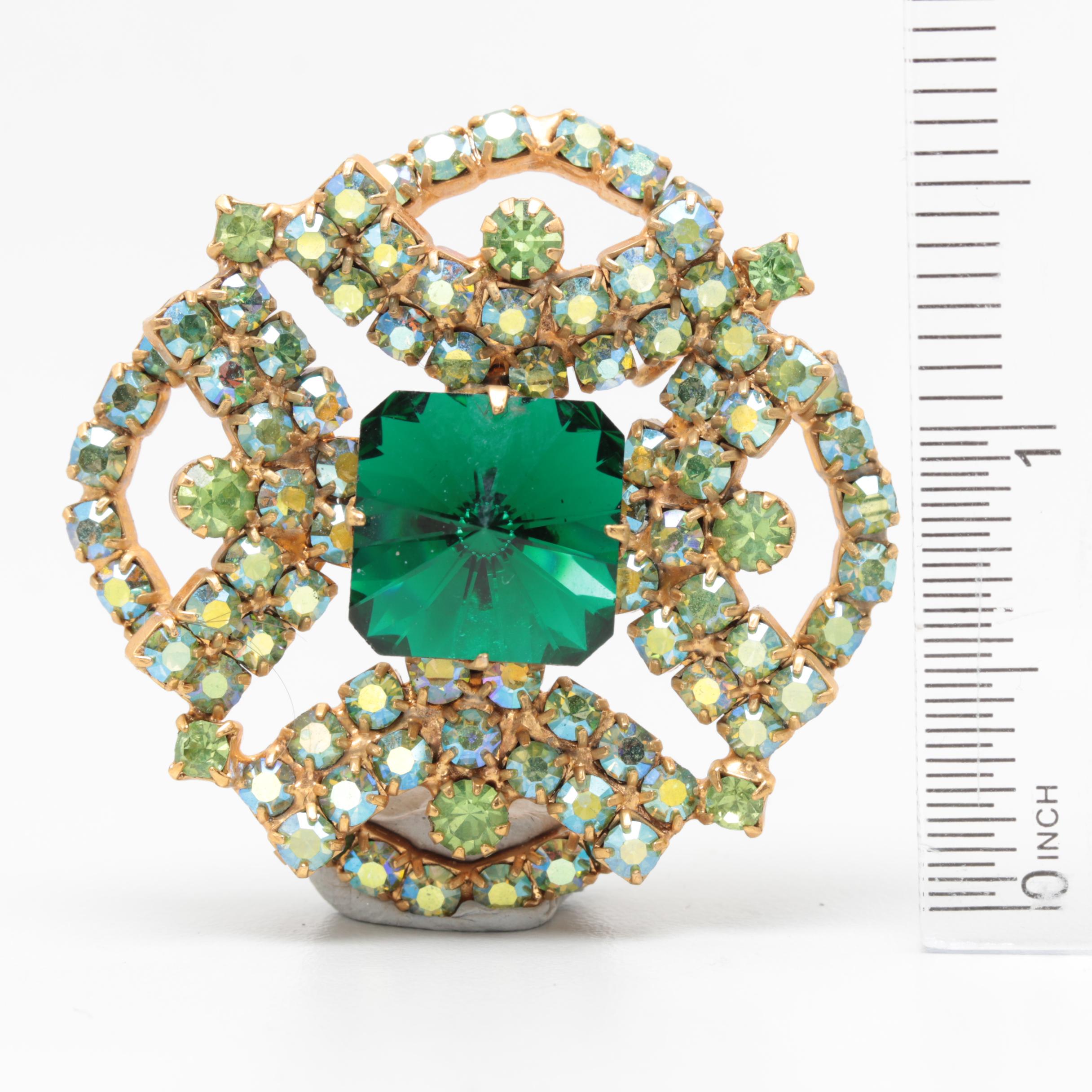 Vintage Jewelry Assortment Including Mazer Bros and Glass