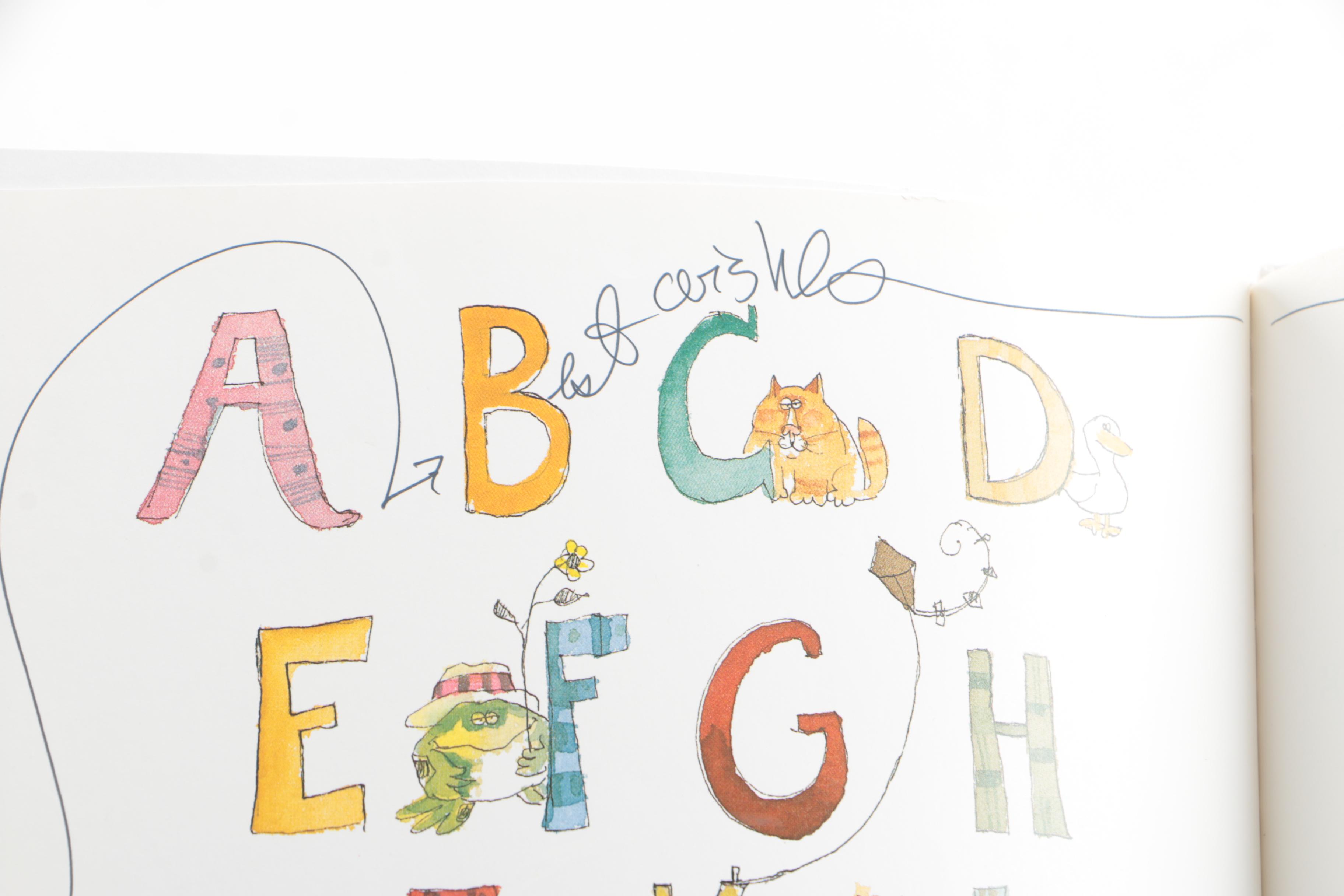 Don Nedobeck Drawing and Signed "Nedobeck's Alphabet Book"