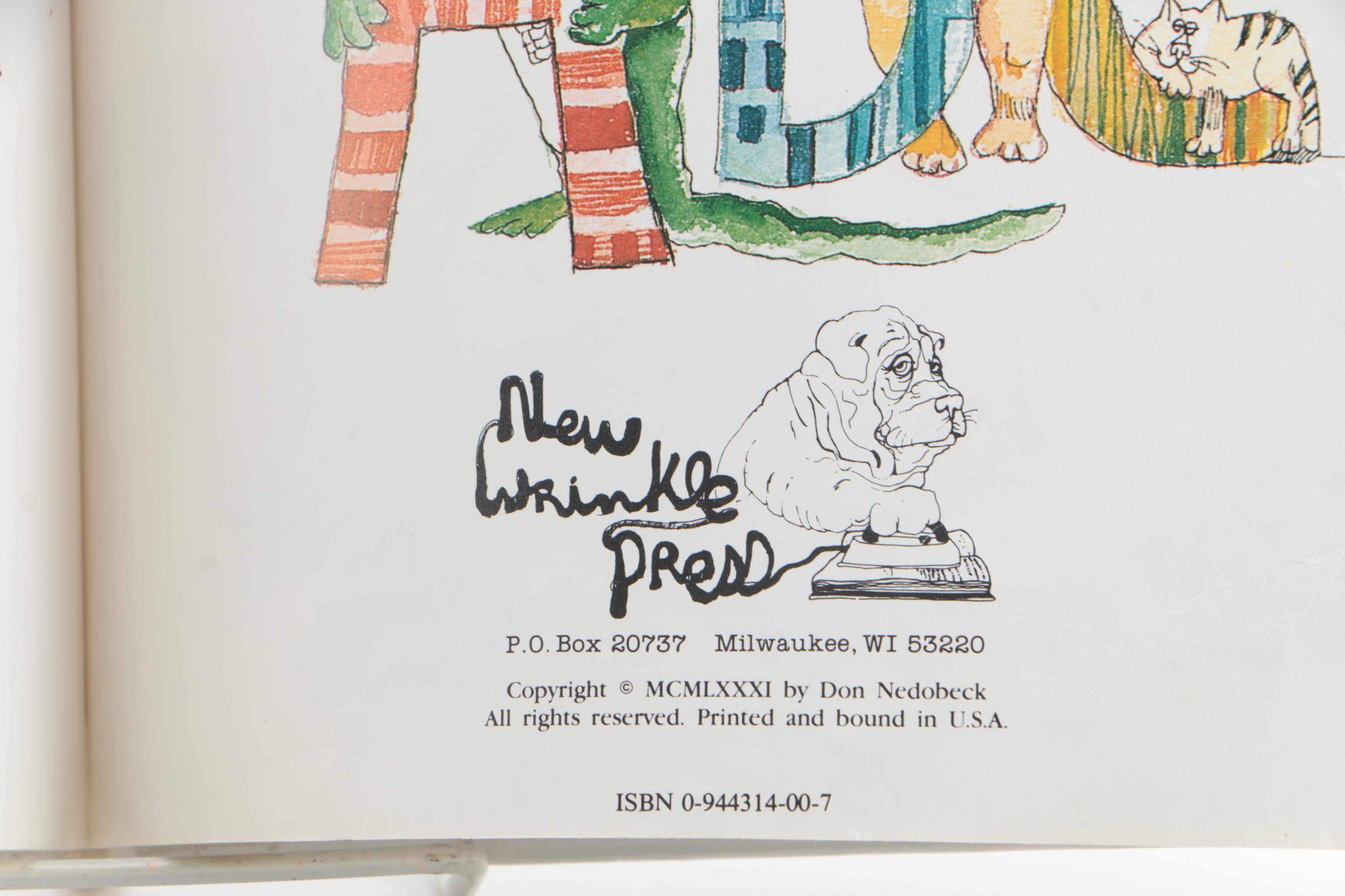 Don Nedobeck Drawing and Signed "Nedobeck's Alphabet Book"