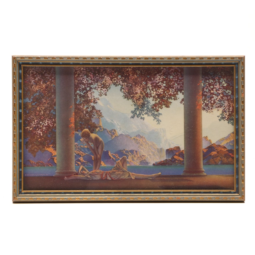 Offset Lithograph after Maxfield Parrish 1922 Painting "Daybreak"